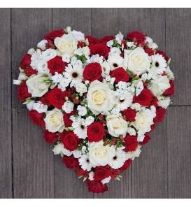 Le grand coeur de fleurs variées fleuriste leloup