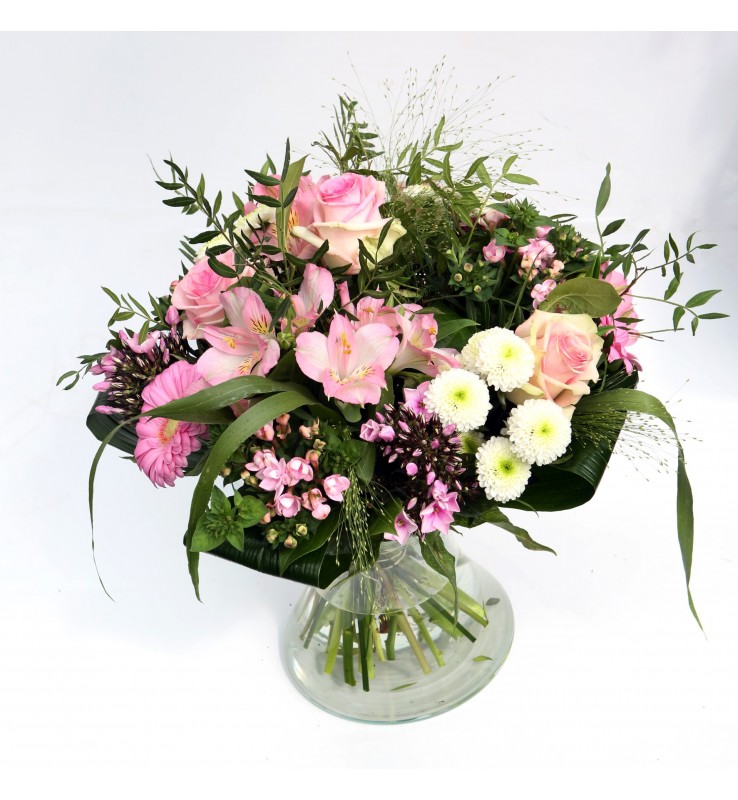 Fleuriste Leloup-Bouquet "Carine" Rose