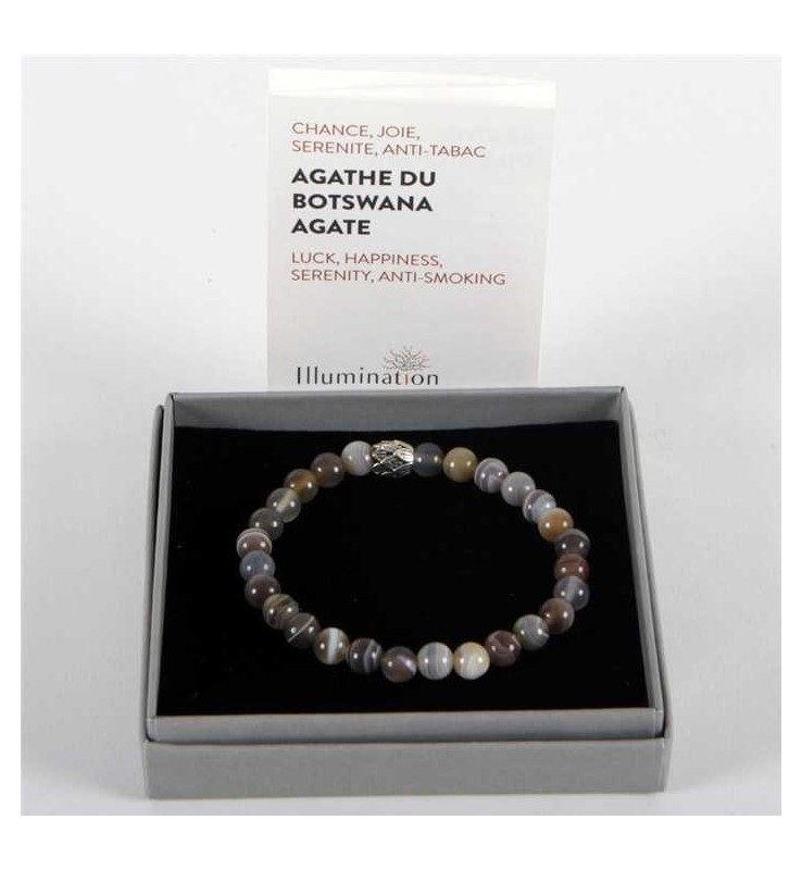 6mm Botswana Agate / Size 2 - Lithotherapie Bracelet